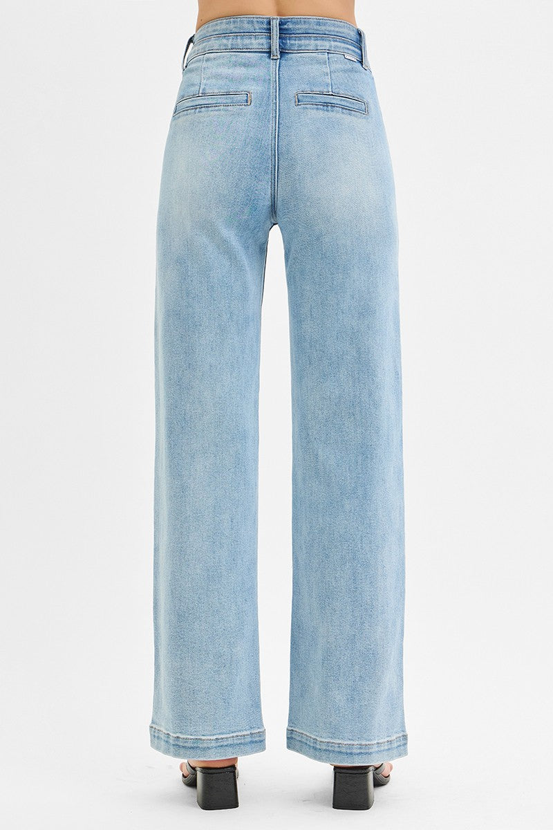 ELASTIC BAND HIGH RISE JEANS