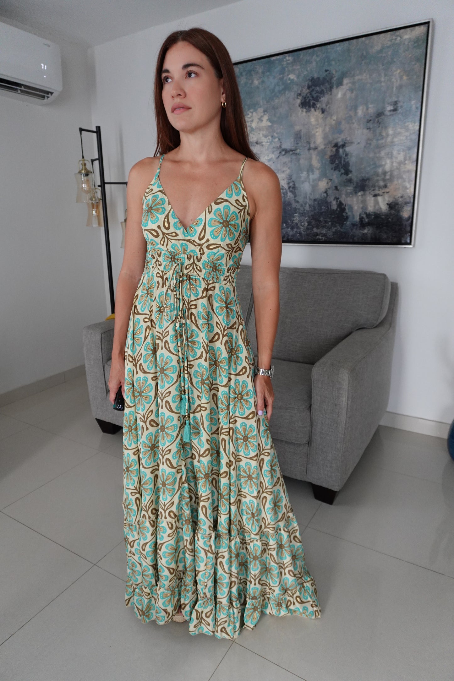 JASMINE ONE SIZE ELASTIC WAIST DRESS