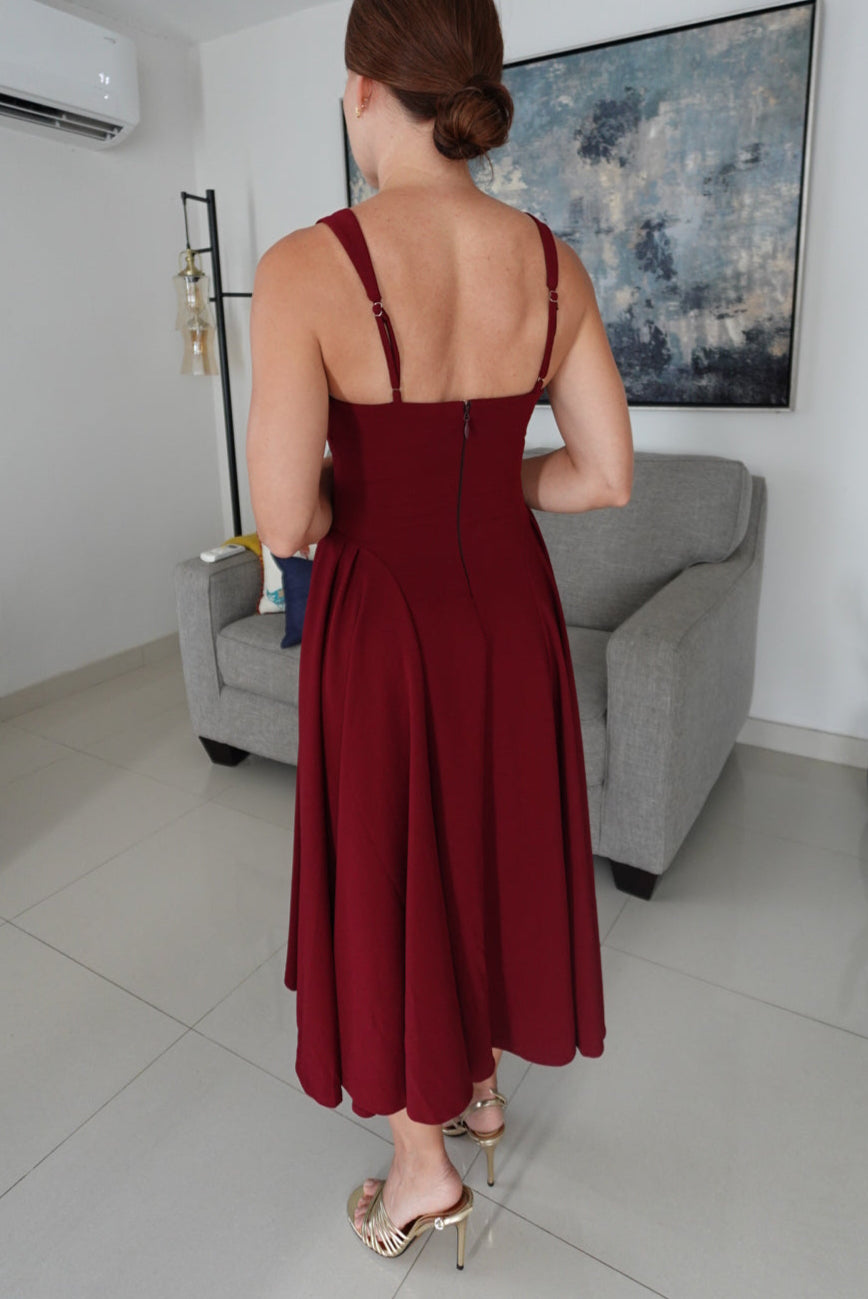 DANIELLE DRESS (WINE)