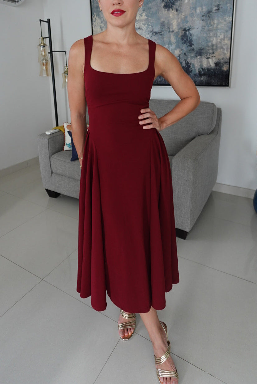 DANIELLE DRESS (WINE)