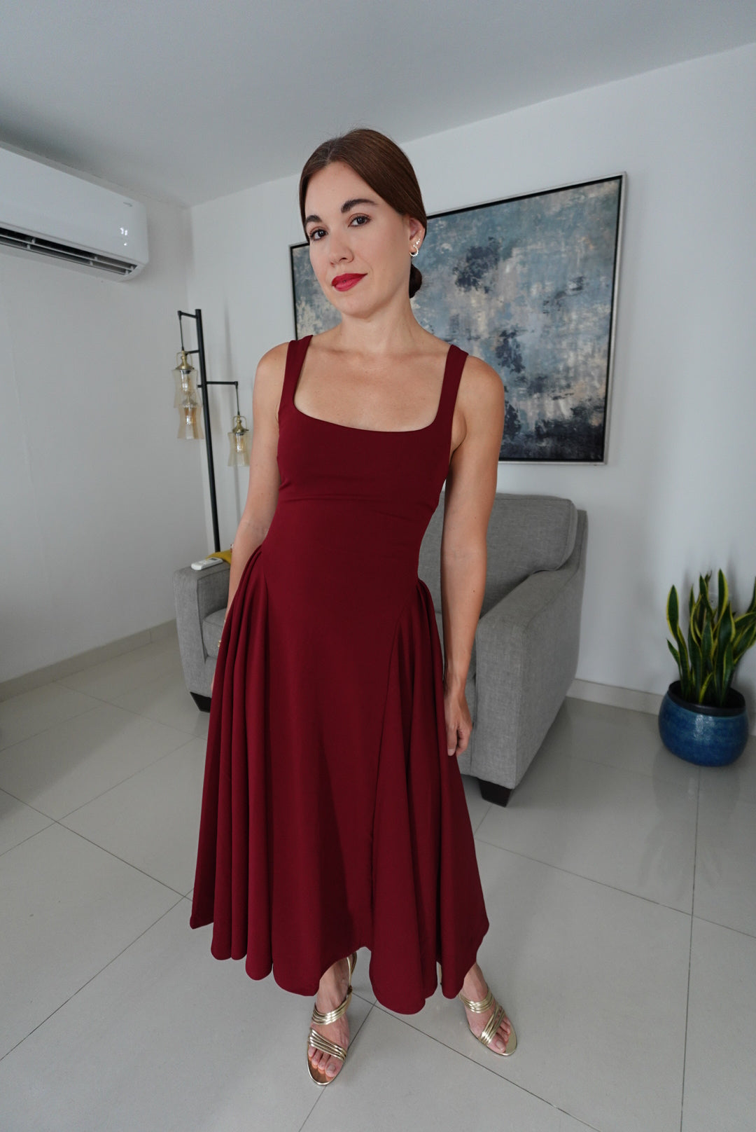 DANIELLE DRESS (WINE)