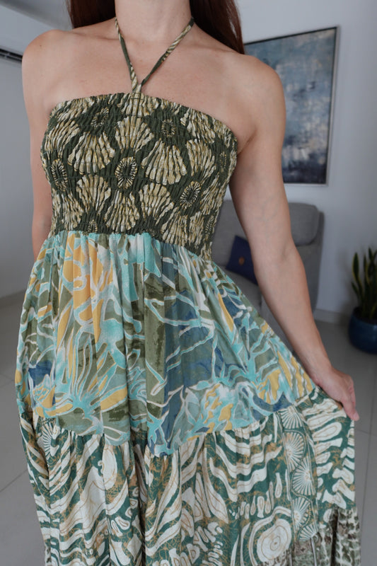 JASMINE ONE SIZE HALTER DRESS