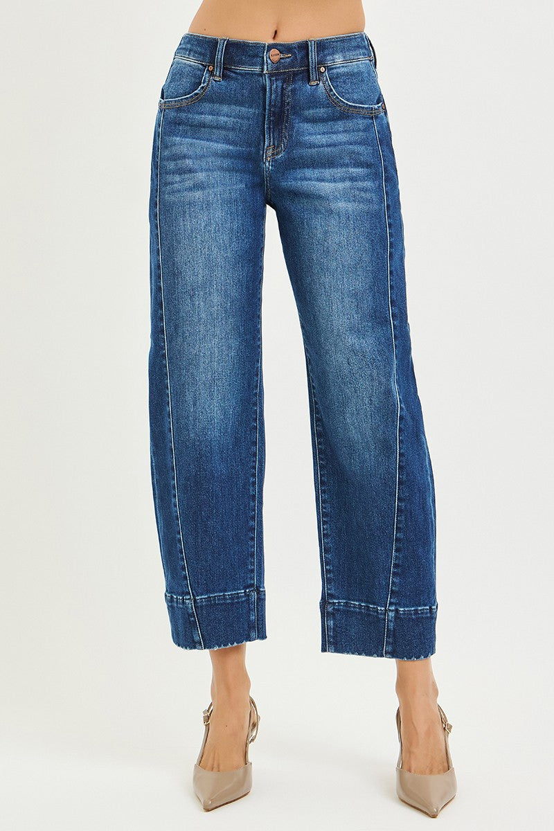 CROPPED BARREL JEANS