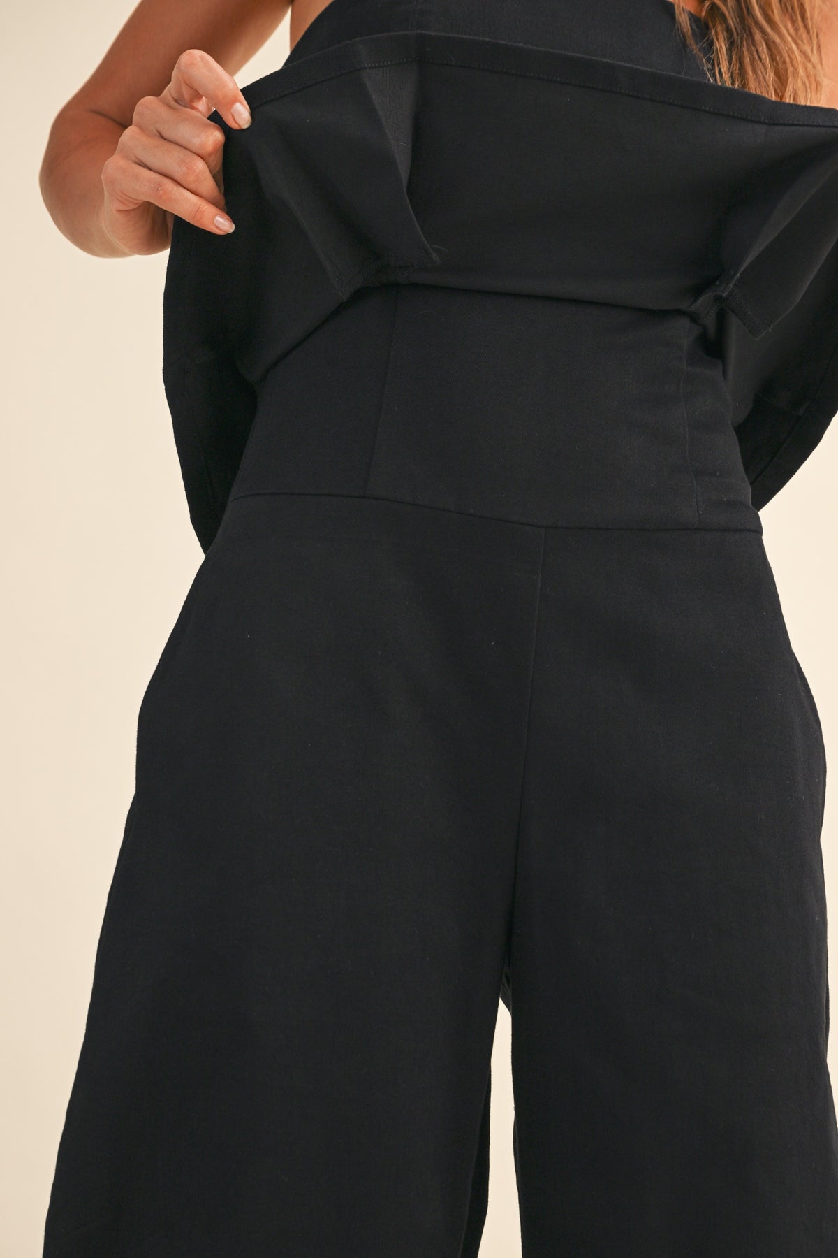 PEPLUM BARREL JUMPSUIT