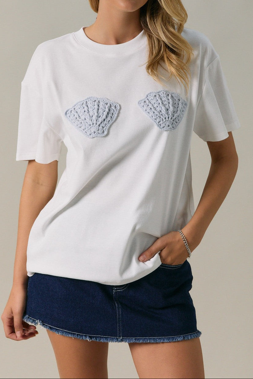 SHELL CROCHET T-SHIRT