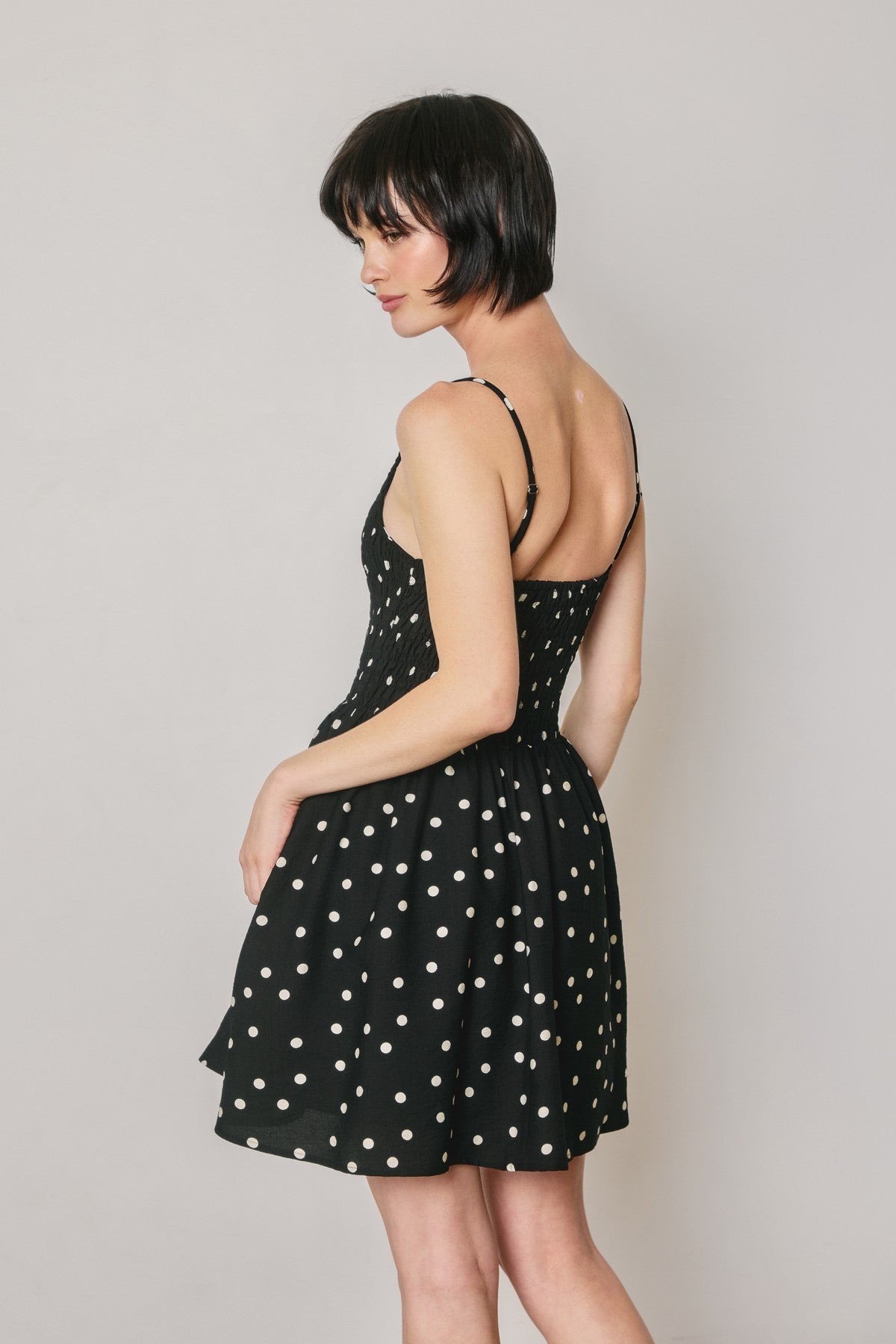 POLKA DOT MINI DRESS