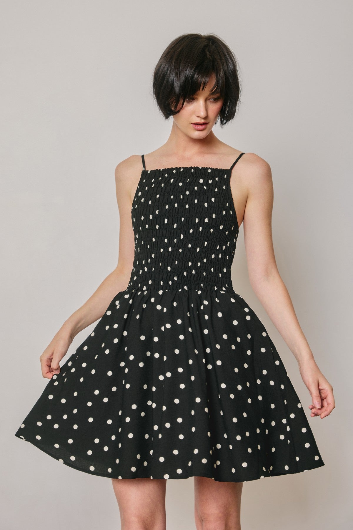 POLKA DOT MINI DRESS