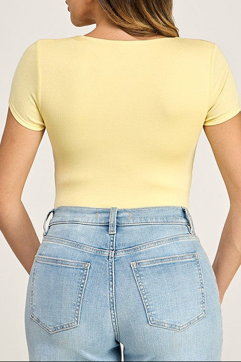 BUTTER YELLOW BODYSUIT