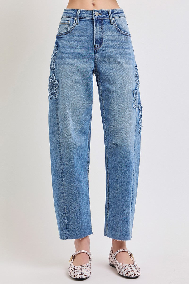 (PRE-ORDER) FLOWER PATCH JEANS - ETA 10/23