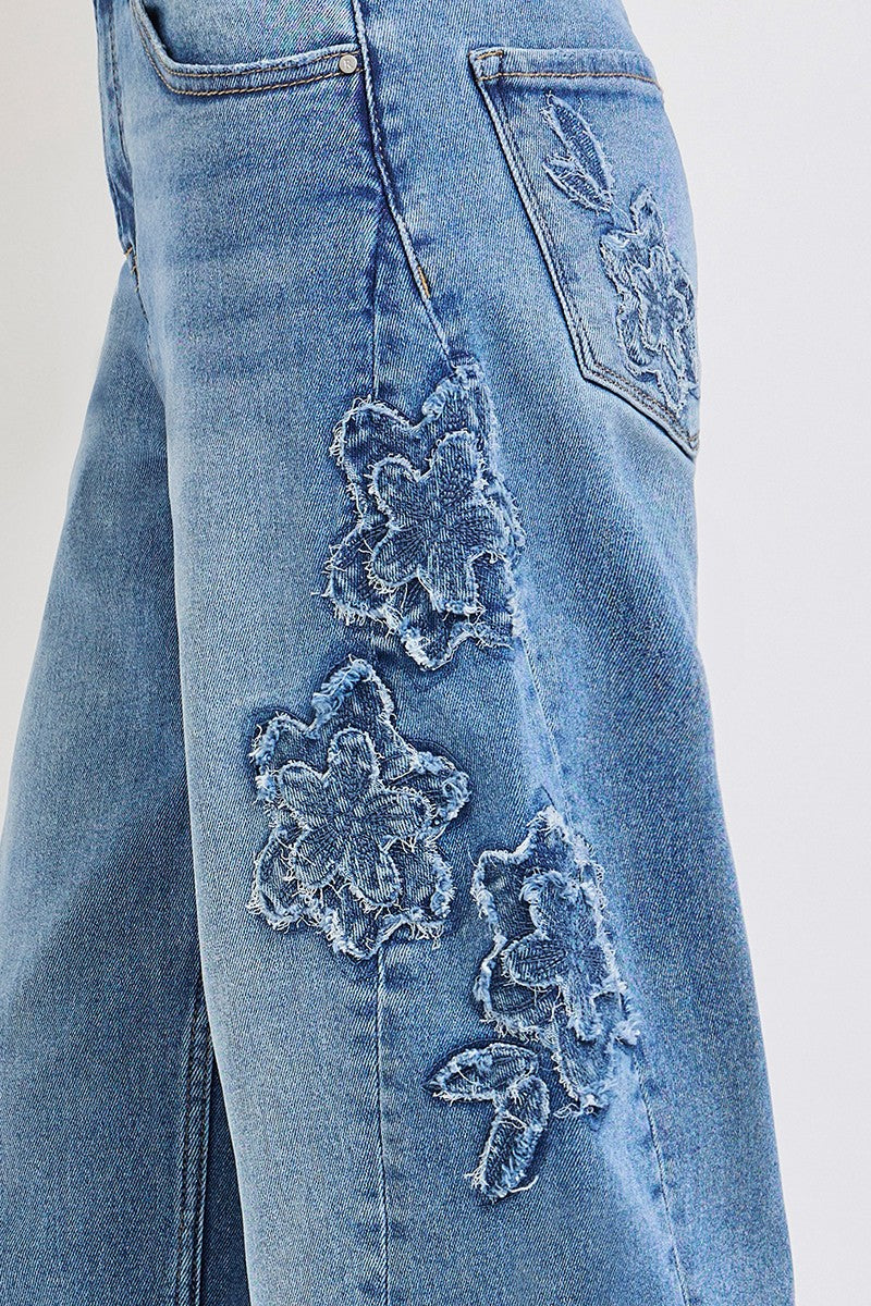 (PRE-ORDER) FLOWER PATCH JEANS - ETA 10/23