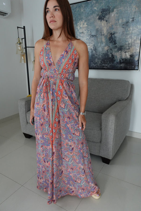 JASMINE ONE SIZE HALTER BACKLESS DRESS