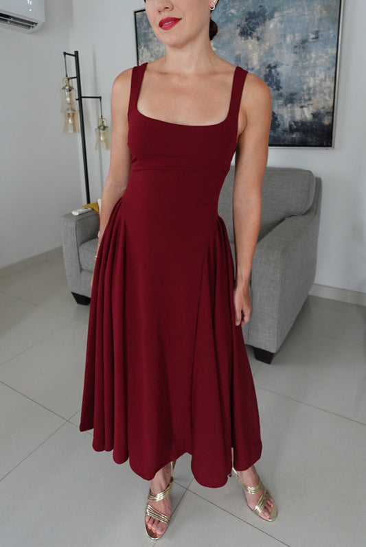 DANIELLE DRESS (WINE)