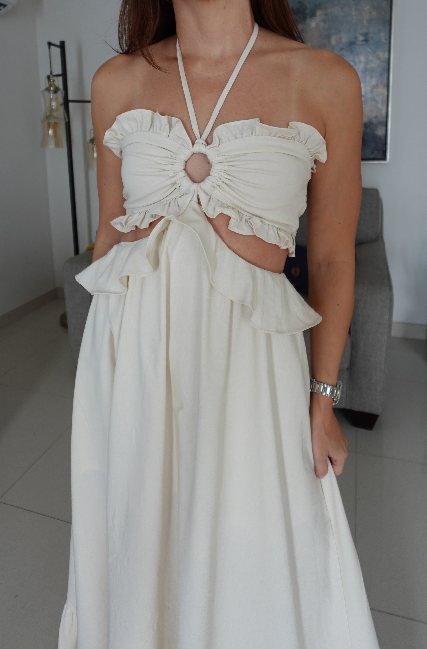LORENA DRESS (IVORY)