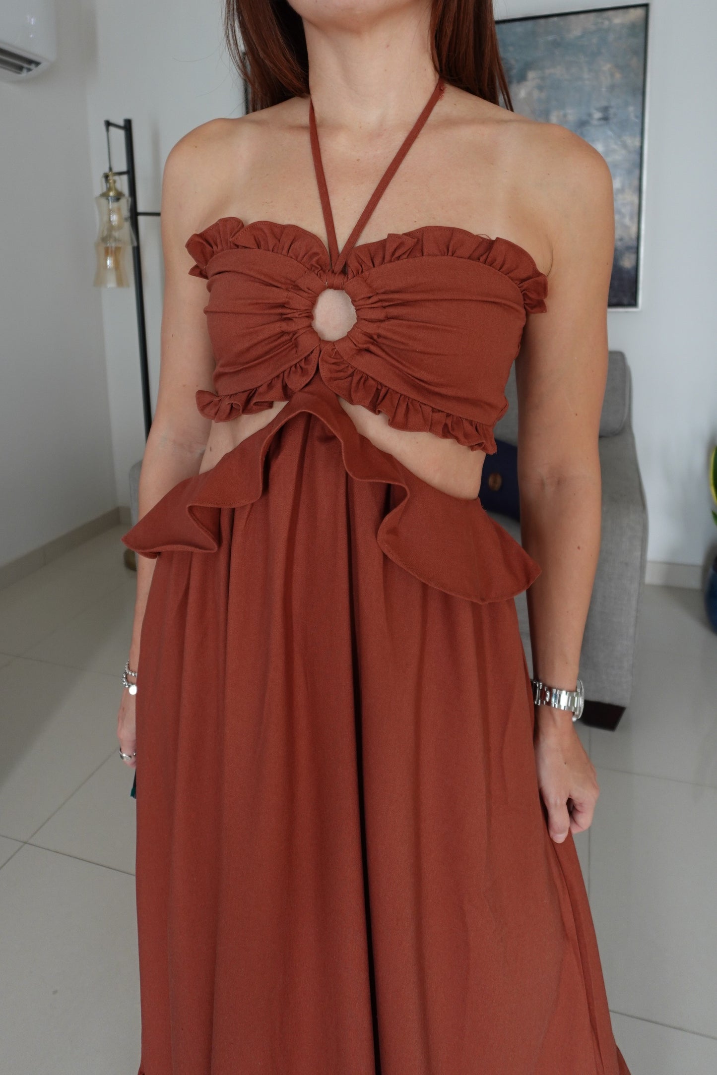 LORENA DRESS (CINNAMON)