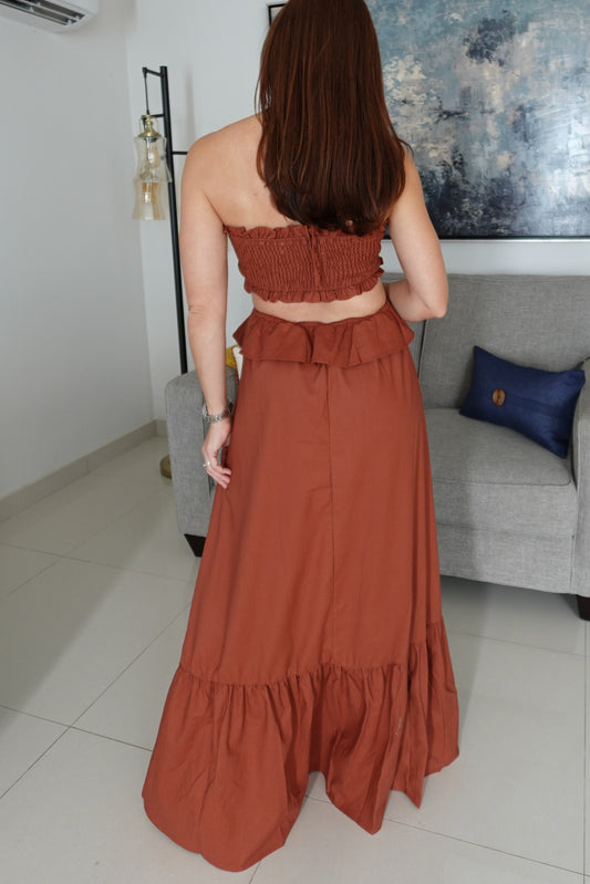 LORENA DRESS (CINNAMON)