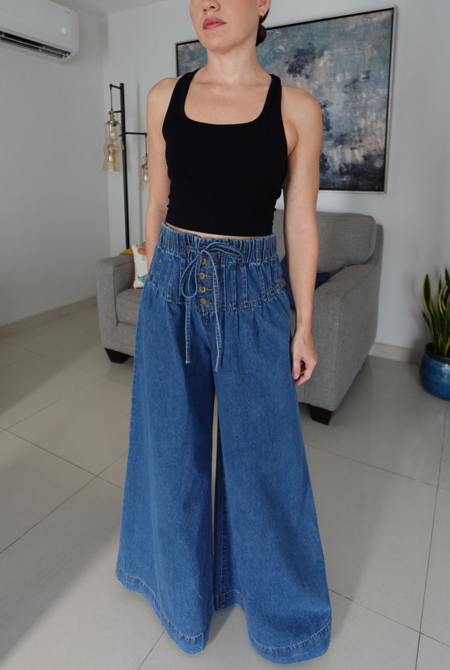 STRAPPY TIE BACK TANK TOP