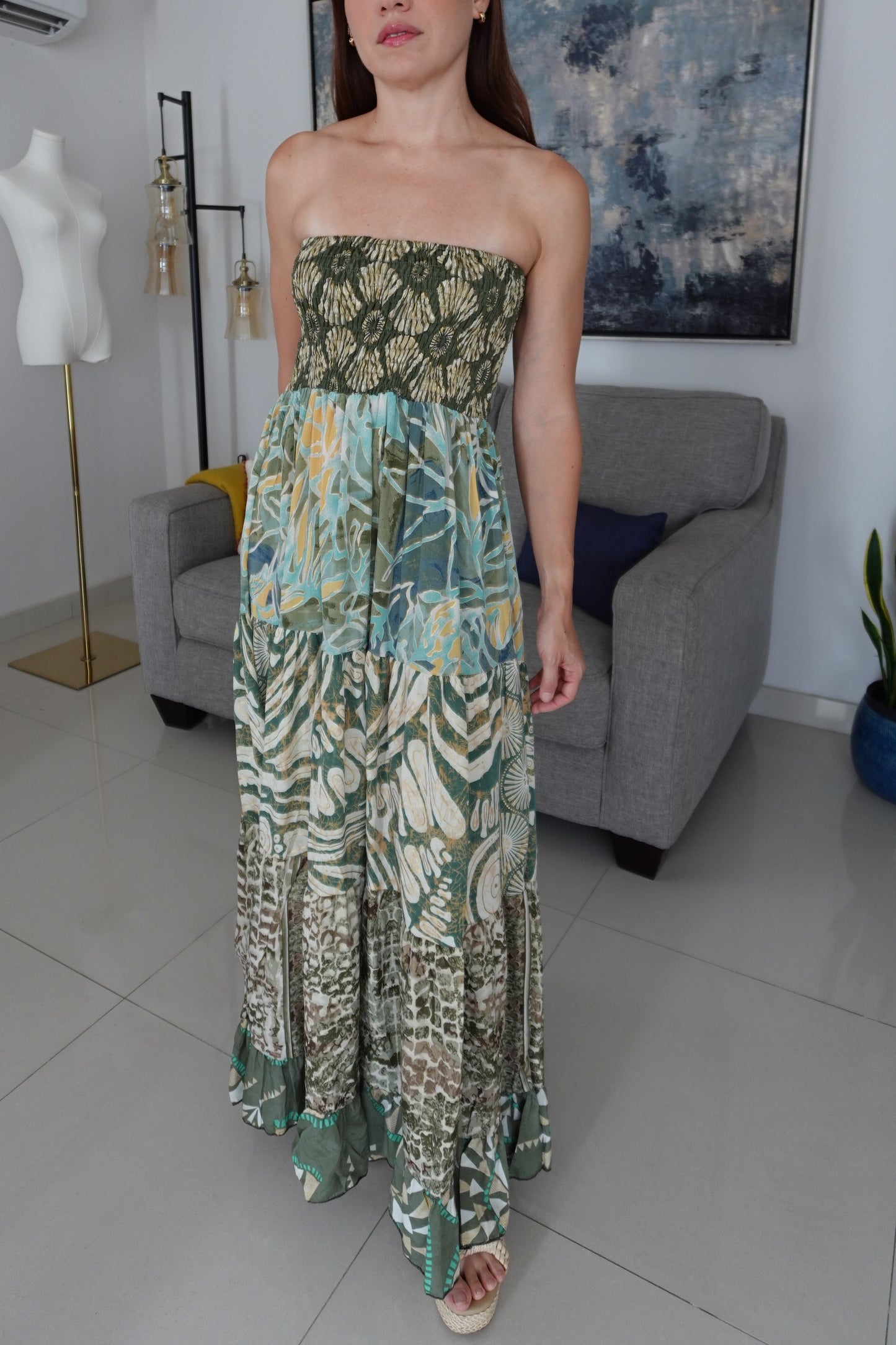 JASMINE ONE SIZE HALTER DRESS