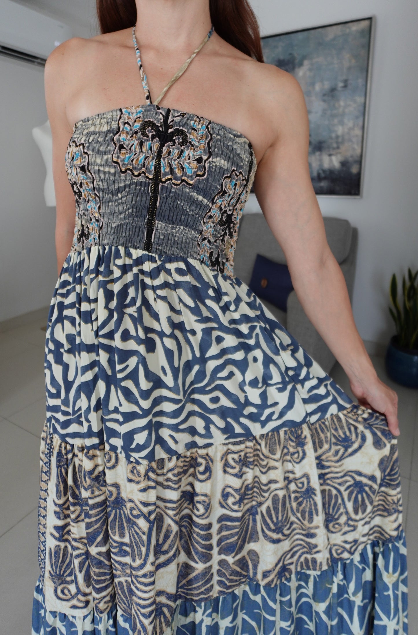 JASMINE ONE SIZE HALTER DRESS