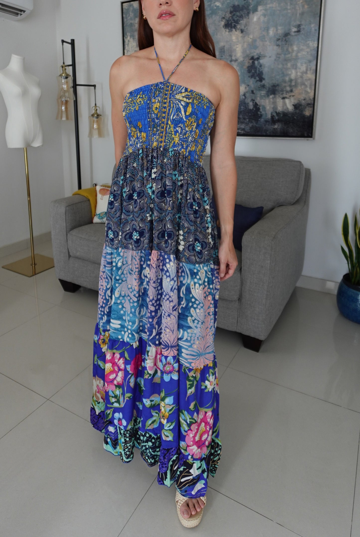 JASMINE ONE SIZE HALTER DRESS