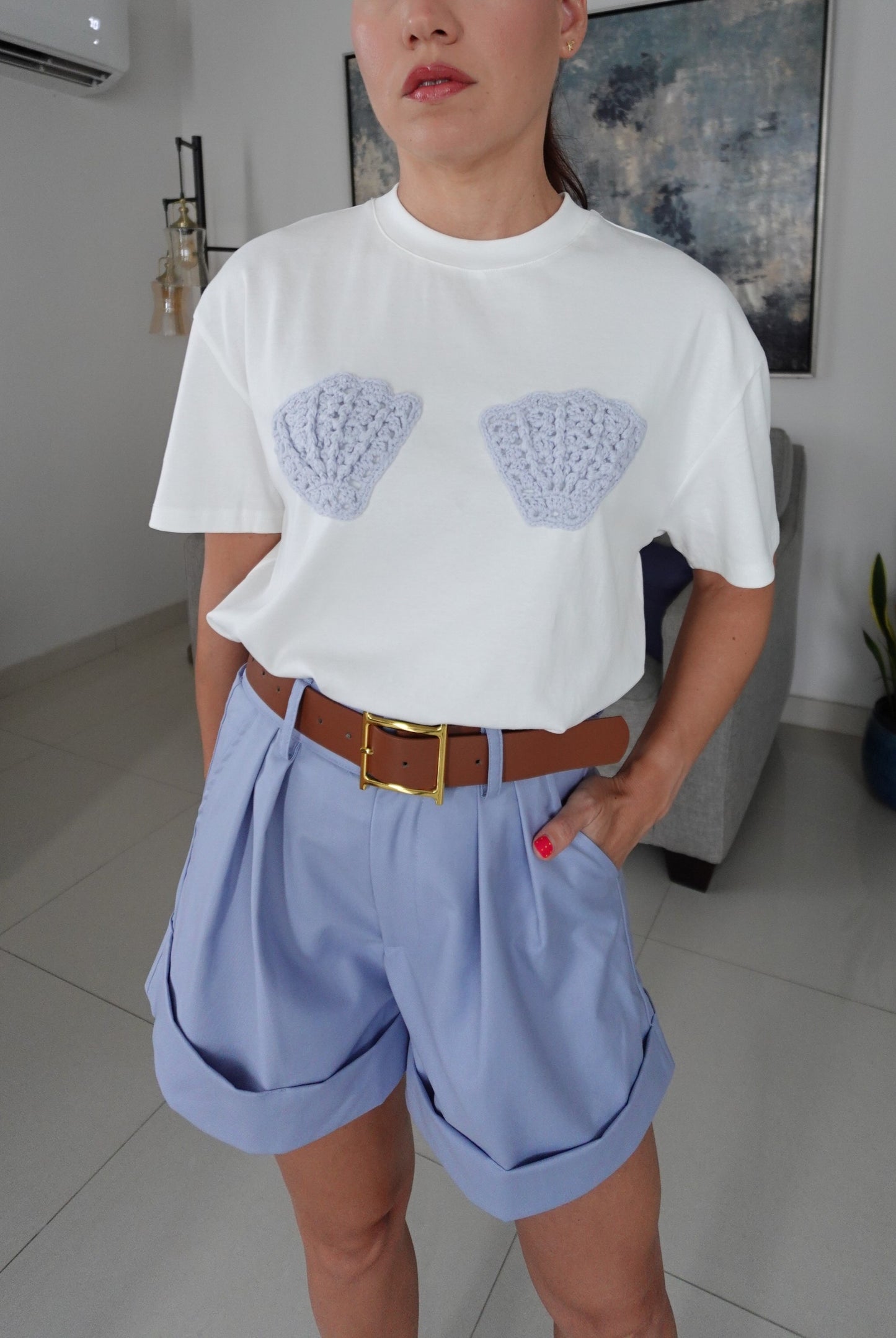 SHELL CROCHET T-SHIRT
