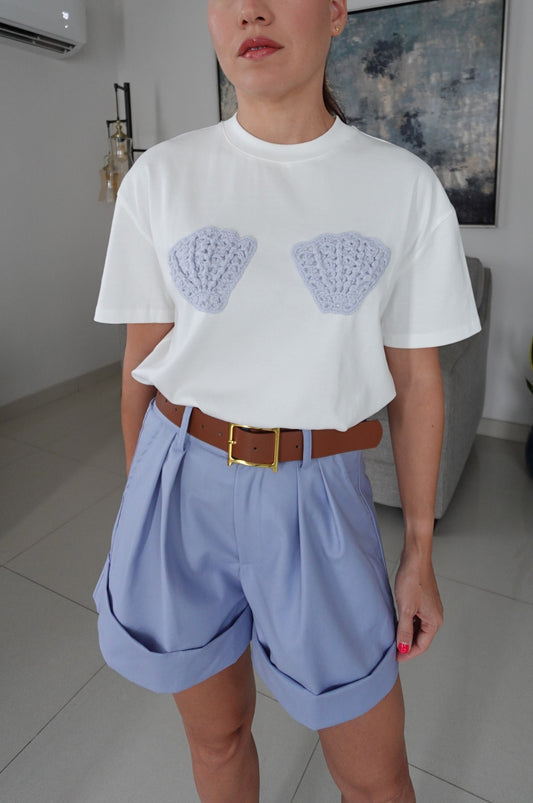 SHELL CROCHET T-SHIRT
