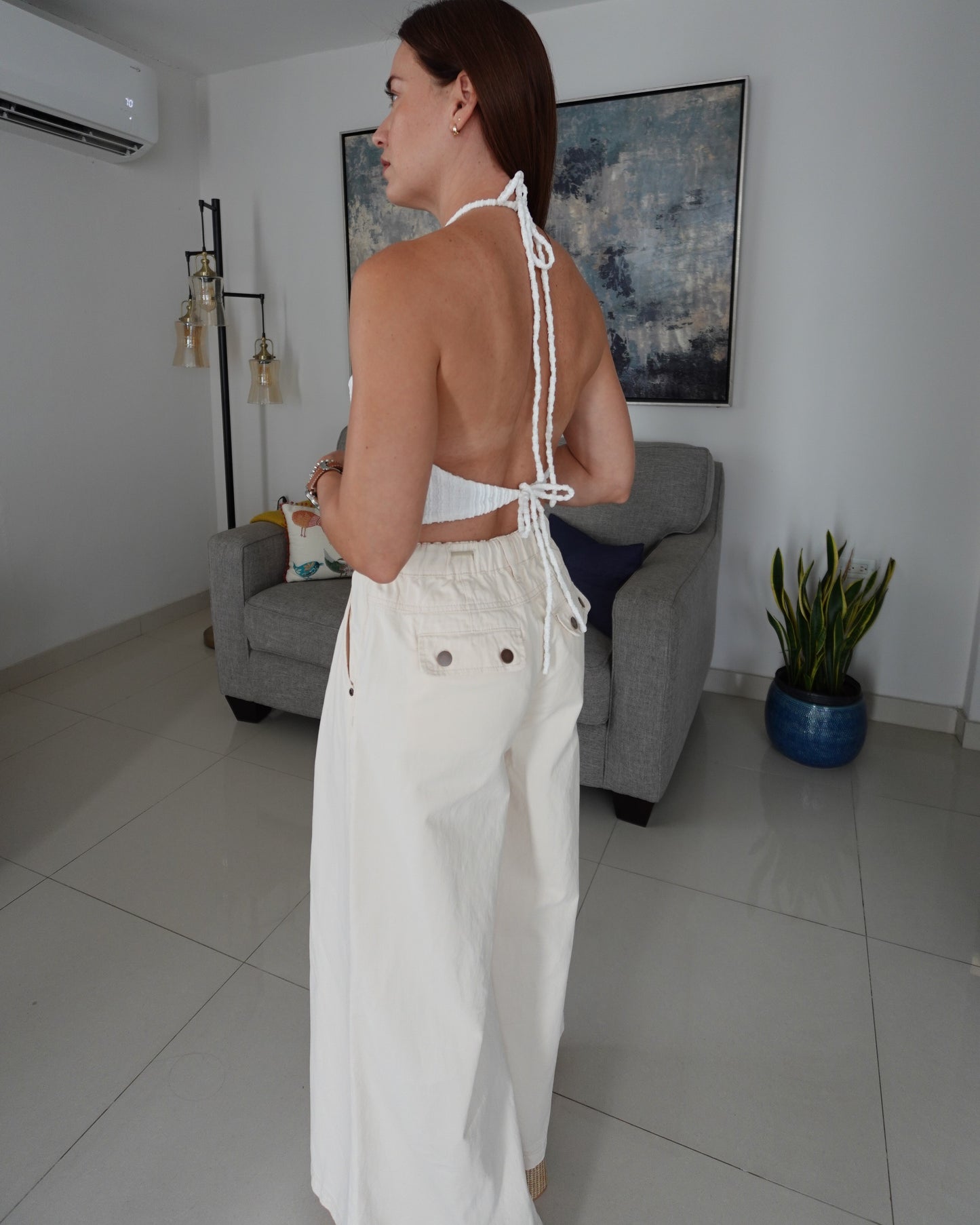 SEASHELL HALTER TOP