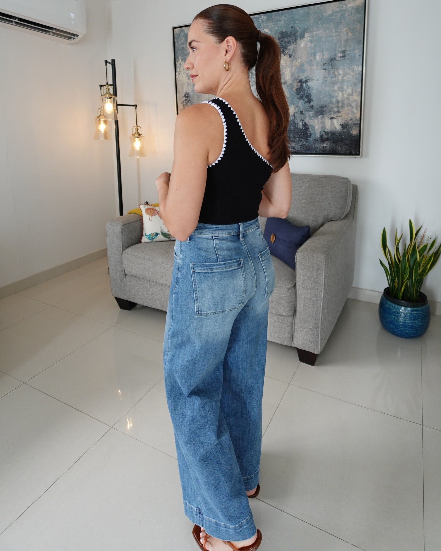 RIBBED ONE SHOULDER BODYSUIT