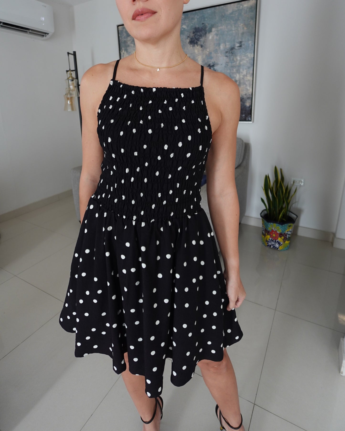 POLKA DOT MINI DRESS
