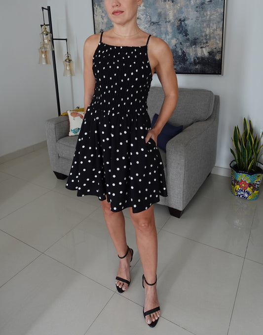 POLKA DOT MINI DRESS