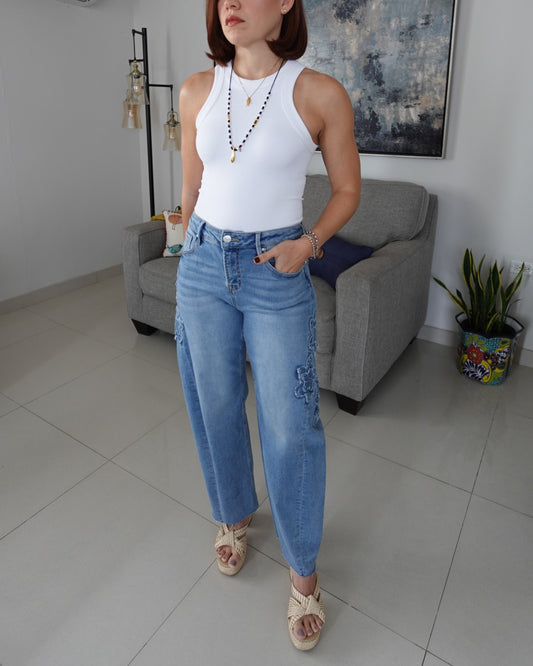 FLOWER PATCH JEANS