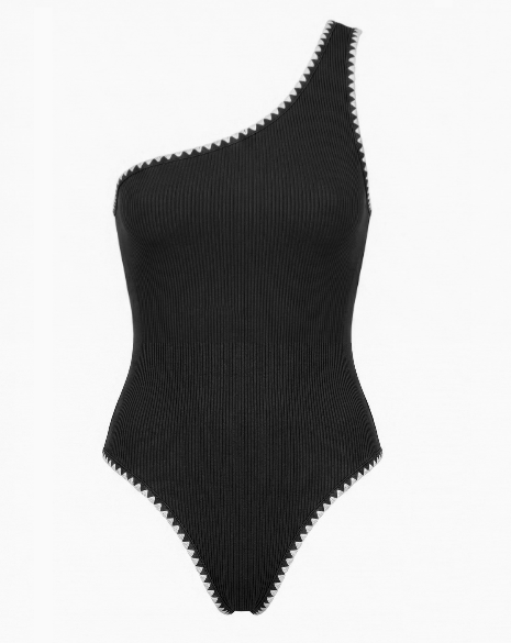 RIBBED ONE SHOULDER BODYSUIT