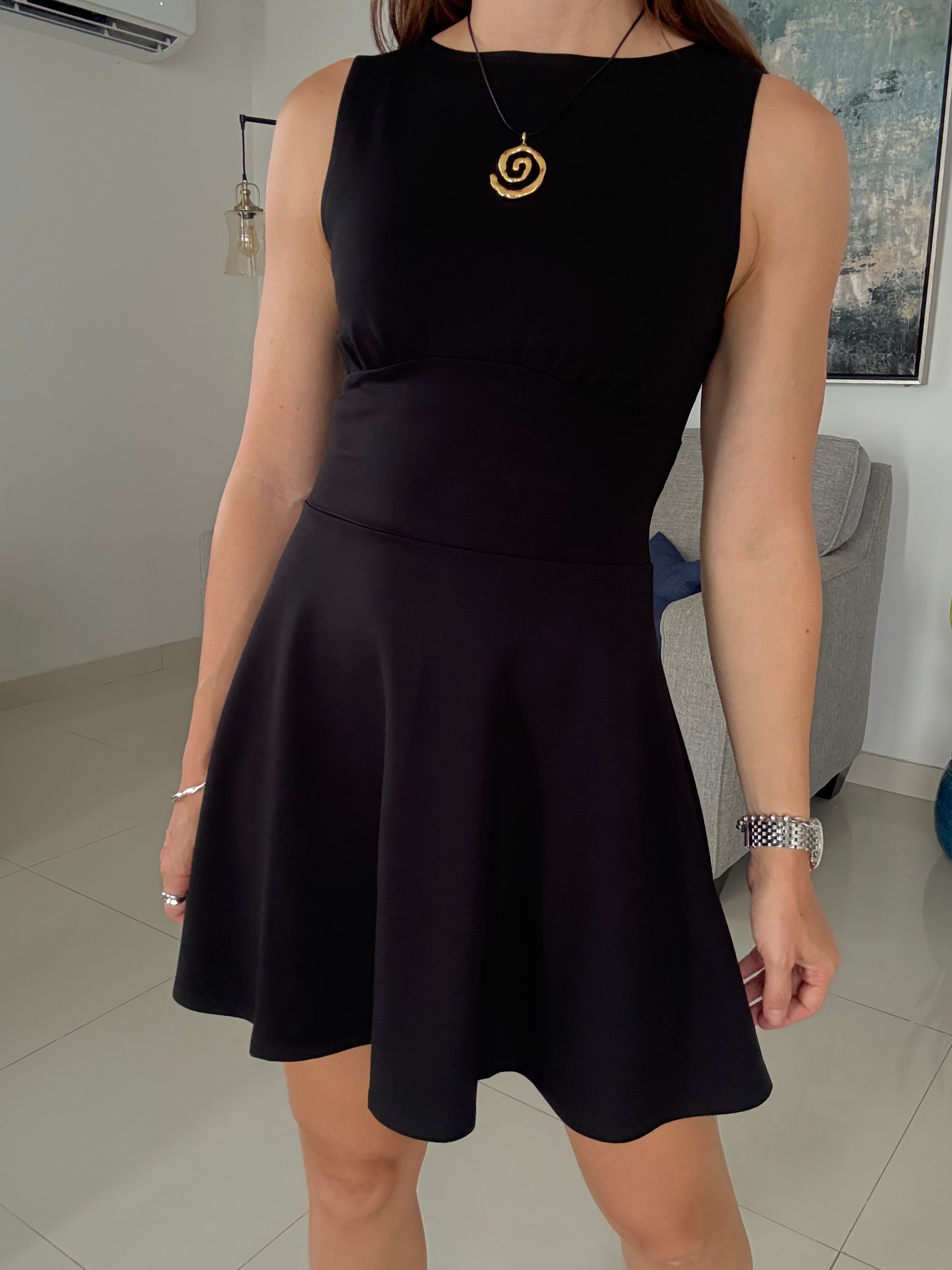 And Mary Logo Flare Mini Dress